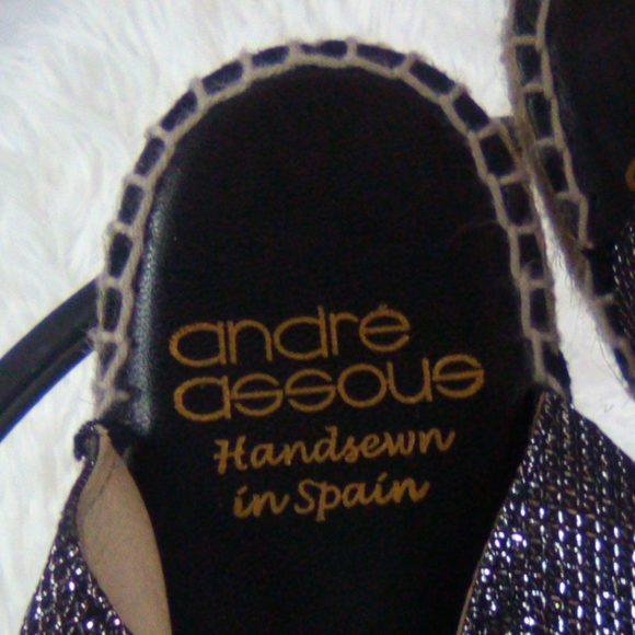 Andre Assous Metallic Espadrille Size 10 - Picture 3 of 7